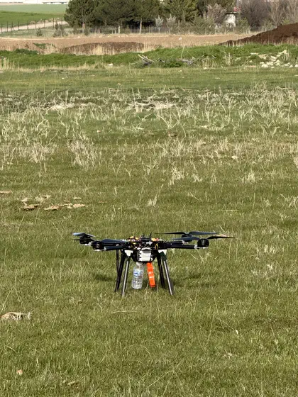 KA-FA1500 on the grass, ready for the next run