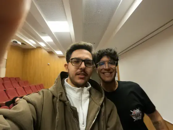 Two of the crew, between sessions
