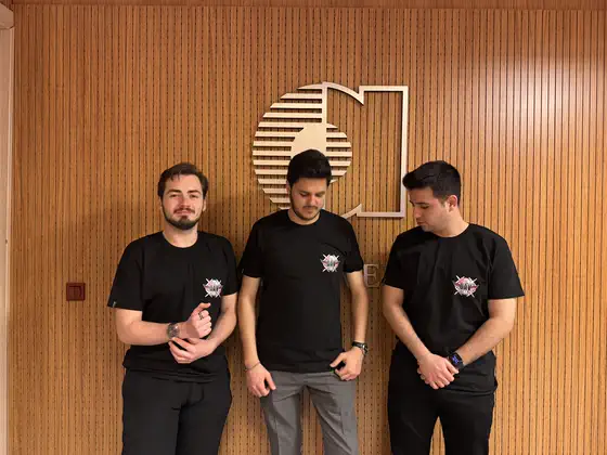 Three of the crew
