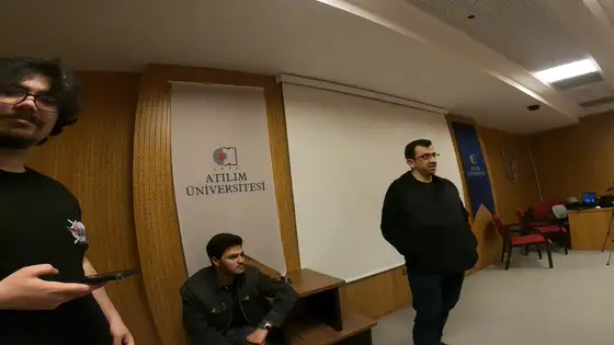 Gathering before a briefing