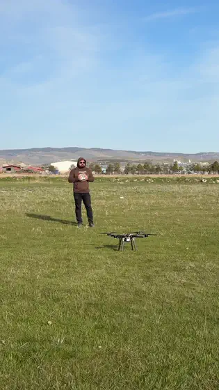 Pilot and aircraft before a test flight