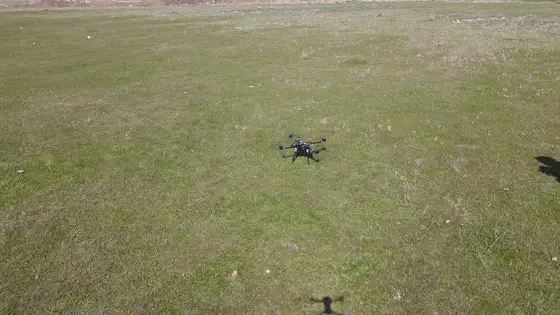 Holding station over the field