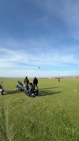 The crew, down the field