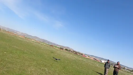Coming in low over the field