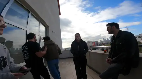 The team on the terrace