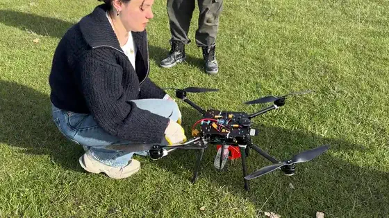 Hands on the aircraft